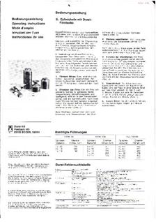 Durst Misc manual. Camera Instructions.